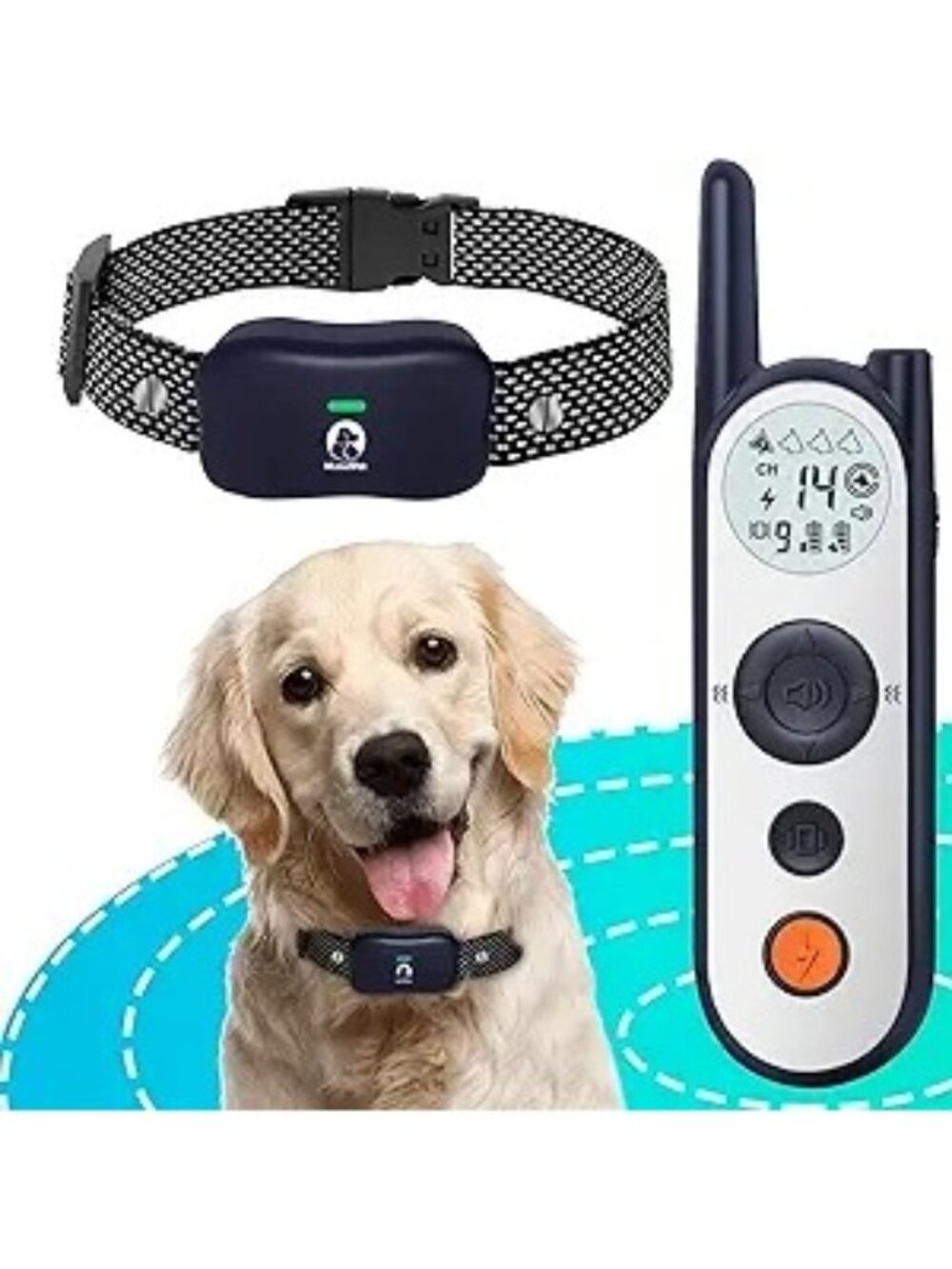 MIMOFPET Wireless Dog Fence System + Training Remote - Up to 3500ft 2 Collars